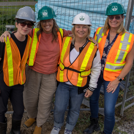 Four women on the farm